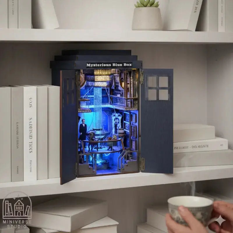 🚀 Book Nook DIY “Mysterious Blue Box” – TARDIS Diorama for Doctor Who Fans