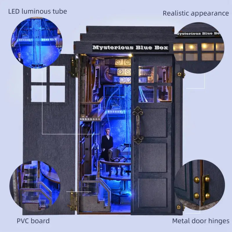 🚀 Book Nook DIY “Mysterious Blue Box” – TARDIS Diorama for Doctor Who Fans