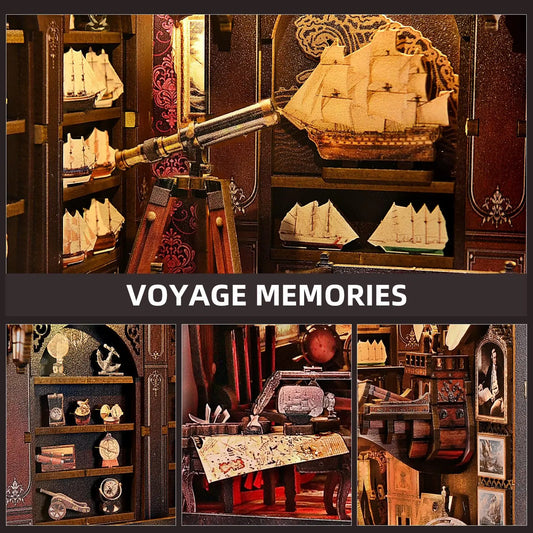 Book Nook "Voyage Memories" – DIY Maritime Exploration Diorama with LED Lights