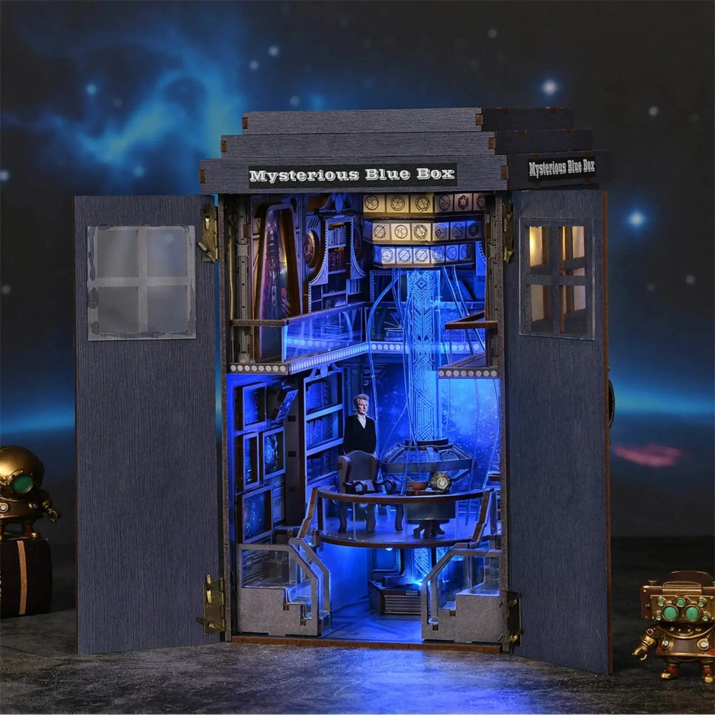🚀 Book Nook DIY “Mysterious Blue Box” – TARDIS Diorama for Doctor Who Fans