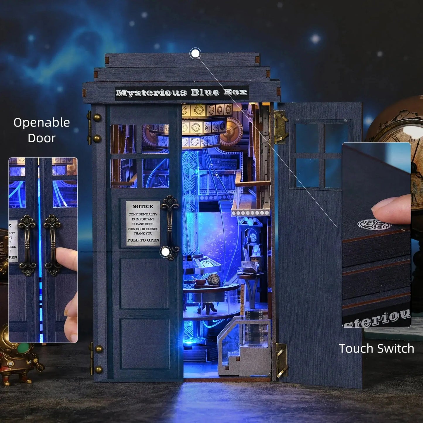 🚀 Book Nook DIY “Mysterious Blue Box” – TARDIS Diorama for Doctor Who Fans