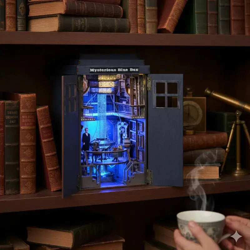 🚀 Book Nook DIY “Mysterious Blue Box” – TARDIS Diorama for Doctor Who Fans